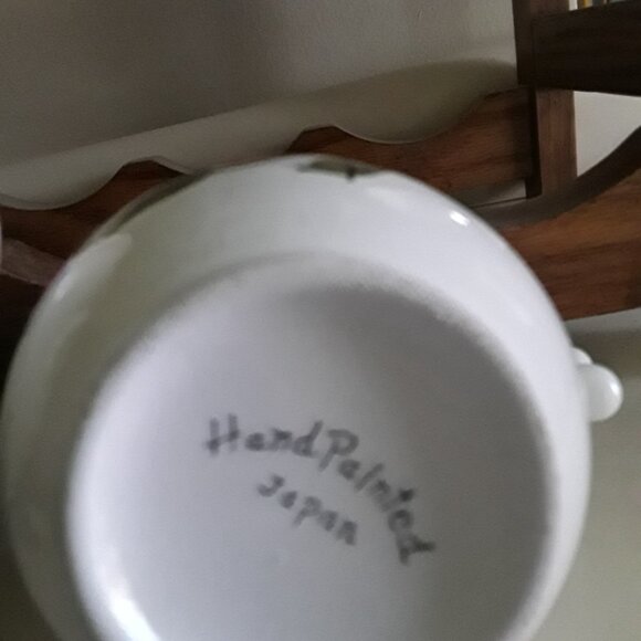 Vintage ENESCO Hand Painted Pitcher with Matching Saucer - Strawberry Motif - Picture 8 of 8